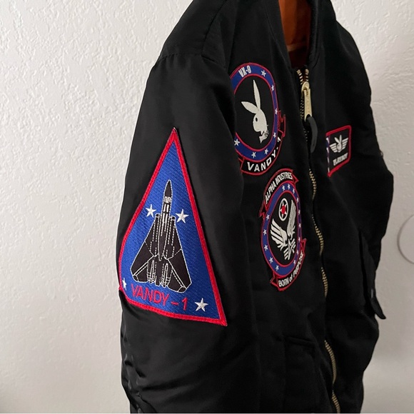 Playboy X Alpha Industry Men’s Vandy-1 Bomber Jacket - Picture 8 of 16